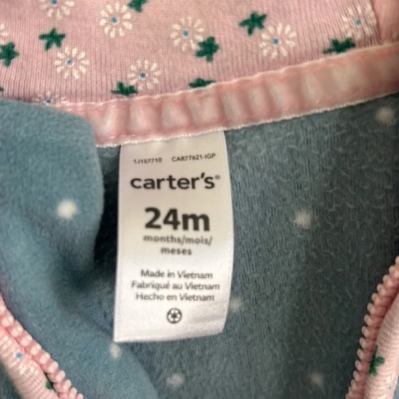 Carters girl onesies PJ 24 months - Picture 3 of 8